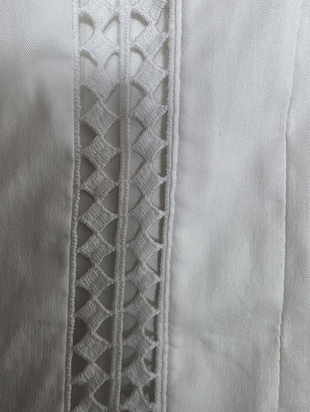 White House Black Market & Spruce Ivory Crochet-Trim Peasant Blouse - Picture 4 of 12